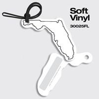Bag Tags-Soft Vinyl - Full Color Digital Print-State Shapes. Florida...