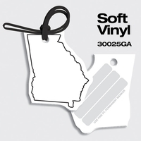 Bag Tags-Soft Vinyl - Full Color Digital Print-State Shapes. Georgia...