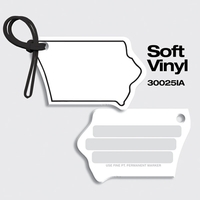 Bag Tags-Soft Vinyl - Full Color Digital Print-State Shapes. Iowa shaped.......