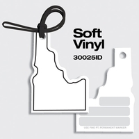 Bag Tags-Soft Vinyl - Full Color Digital Print-State Shapes. Idaho shaped.......