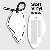 Bag Tags-Soft Vinyl - Full Color Digital Print-State Shapes. Illinois...