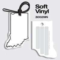 Bag Tags-Soft Vinyl - Full Color Digital Print-State Shapes. Indiana...