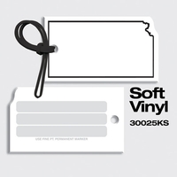 Bag Tags-Soft Vinyl - Full Color Digital Print-State Shapes. Kansas...