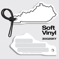 Bag Tags-Soft Vinyl - Full Color Digital Print-State Shapes. Kentucky...