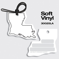 Bag Tags-Soft Vinyl - Full Color Digital Print-State Shapes. Louisiana...
