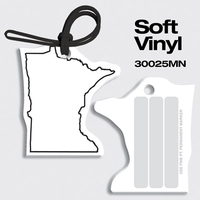 Bag Tags-Soft Vinyl - Full Color Digital Print-State Shapes. Minnesota...