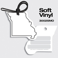 Bag Tags-Soft Vinyl - Full Color Digital Print-State Shapes. Missouri...