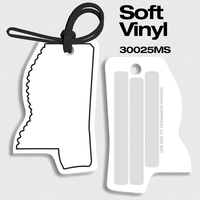 Bag Tags-Soft Vinyl - Full Color Digital Print-State Shapes. Mississippi...
