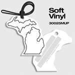 Bag Tags-Soft Vinyl - Full Color - Michigan Lower + UP
