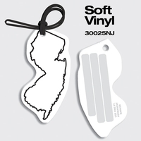 Bag Tags-Soft Vinyl - Full Color Digital Print-State Shapes. New Jersey......