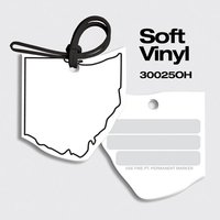 Bag Tags-Soft Vinyl - Full Color Digital Print-State Shapes. Ohio shaped.......