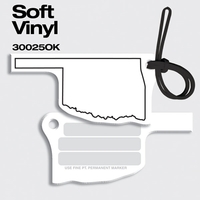 Bag Tags-Soft Vinyl - Full Color Digital Print-State Shapes. Oklahoma...