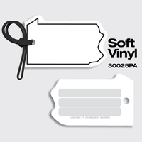 Bag Tags-Soft Vinyl - Full Color Digital Print-State Shapes. Pennsylvania...