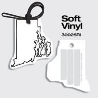 Bag Tags-Soft Vinyl - Full Color Digital Print-State Shapes. Rhode Island......