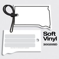 Bag Tags-Soft Vinyl - Full Color Digital Print-State Shapes. South Dakota......