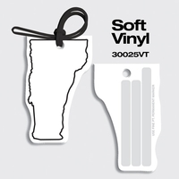 Bag Tags-Soft Vinyl - Full Color Digital Print-State Shapes. Vermont...