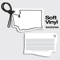 Bag Tags-Soft Vinyl - Full Color Digital Print-State Shapes. Washington...