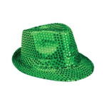 Green Sequin Fedora