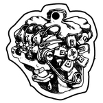 Key Tags-Soft Vinyl - Stock Shape Collection - Engine