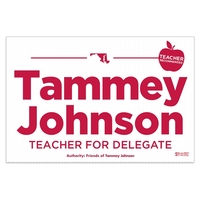 A durable all weather, corrugated yard sign great for long-term outdoor......