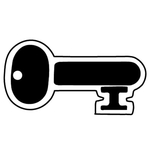 Key Tags - Soft Vinyl - Stock Shape Collection- Skeleton Key