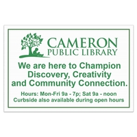 Large durable, all weather corrugated yard sign, 1 sided imprint.... from ASI...