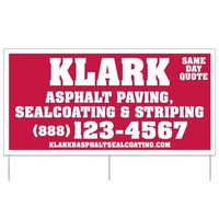Corrugated Plastic Sign w/ 3 Rods: 1 Side (24" x 48")
