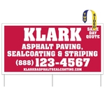 Corrugated Plastic Sign w/ 3 Rods: 2 Sides