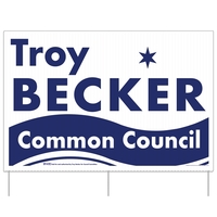 Corrugated Plastic Sign w/ 3 Rods: 1 Side (32" x 48")