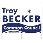 Corrugated Plastic Sign w/ 3 Rods: 1 Side (32" x 48")