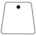 Key Tags - Soft Vinyl - Stock Shape Collection - Trapezoid