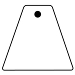 Key Tags - Soft Vinyl - Stock Shape Collection - Trapezoid
