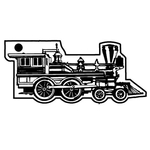 Key Tags - Soft Vinyl- Stock Shape Collection- Antique Train