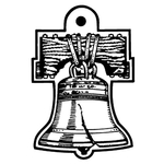 Key Tags - Soft Vinyl - Stock Shape Collection- Liberty Bell
