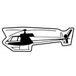 Key Tags - Soft Vinyl - Stock Shape Collection - Helicopter