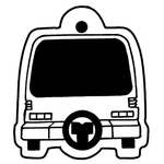 Key Tags - Soft Vinyl - Stock Shape Collection- Bus Backview