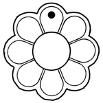 Key Tags - Soft Vinyl - Stock Shape Collection - Flower