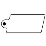 Key Tag - Parallelogram with Tab - Spot Color