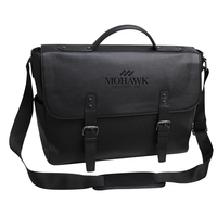 Made of supple full grain napa leather. This flap over messenger... from ASI...