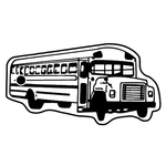 Key Tags - Soft Vinyl - Stock Shape Collection - School Bus