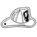 Key Tags - Soft Vinyl- Stock Shape Collection- Fireman's Hat