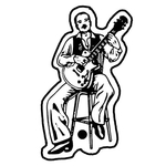 Key Tags - Soft Vinyl- Stock Shape Collection- Guitar Player