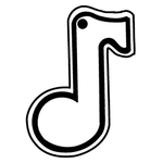 Key Tags - Soft Vinyl - Stock Shape Collection- Musical Note