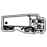 Key Tags - Soft Vinyl - Stock Shape Collection - Semi Truck