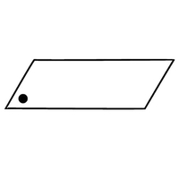 Key Tags - Soft Vinyl Stock Shape Collection- Parallelogram