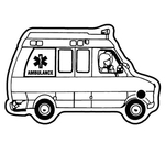 Key Tags - Soft Vinyl - Stock Shape Collection - Ambulance