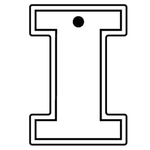 Key Tags - Soft Vinyl - Stock Shape Collection - Letter I