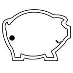 Key Tags - Soft Vinyl - Stock Shape Collection - Pig