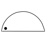 Key Tags - Soft Vinyl - Stock Shape Collection - Half Circle