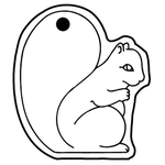 Key Tags - Soft Vinyl - Stock Shape Collection - Squirrel